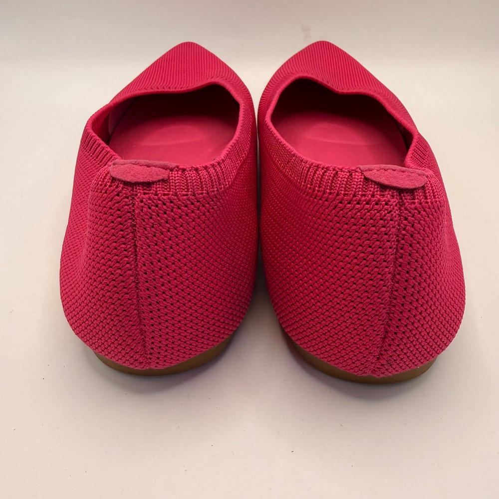 Vivaia Pointed Toe Knit Flats Magenta Pink Sustainable Shoes EU 39 - Picture 7 of 9
